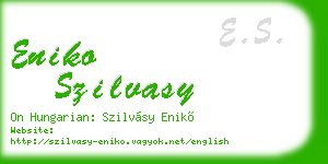 eniko szilvasy business card